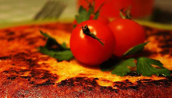 Pečená tortilla s rajčátky